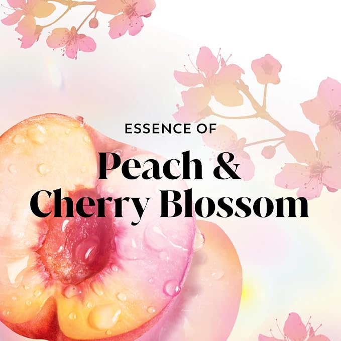 Olay Body Wash for Women, Fresh Radiance, Refreshing & Renewing, Made with Plant Based Cleansers, B3 Botanical Complex, For All Skin Types, Peach & Cherry Blossom Scent, 22 fl oz (Pack of 4)