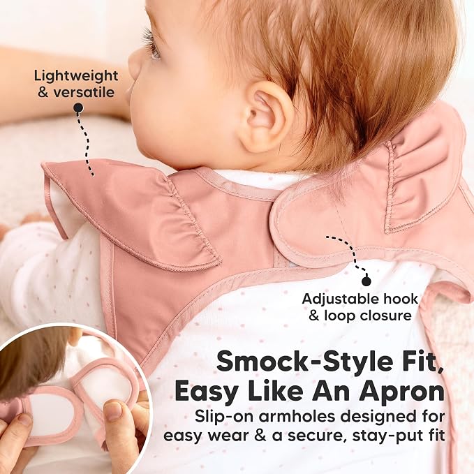 KeaBabies Waterproof Bibs for Baby Girl,Boy – 2-Pack Lightweight, Large Baby Bibs for Eating, Wearable Food Catcher, 6-12 Months Infant Feeding Essentials, Smock for Toddlers 1-3, Kids (Dusk)