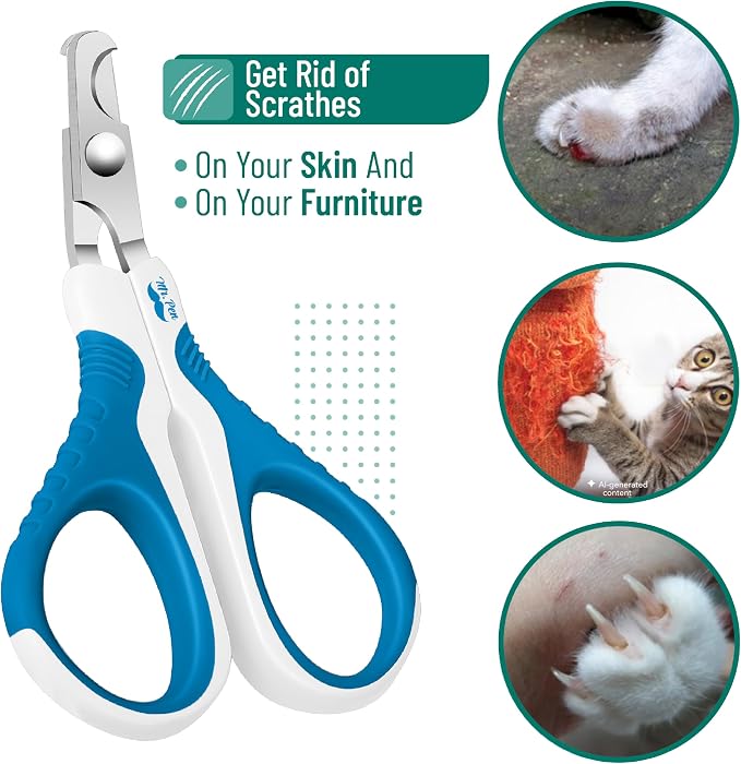 Mr. Pen- Cat Nail Clipper, Stainless Steel | Professional Sharp Cat Claw Trimmer for Small and Medium Cats, Pet Nail Clipper with Sturdy Non Slip Handle