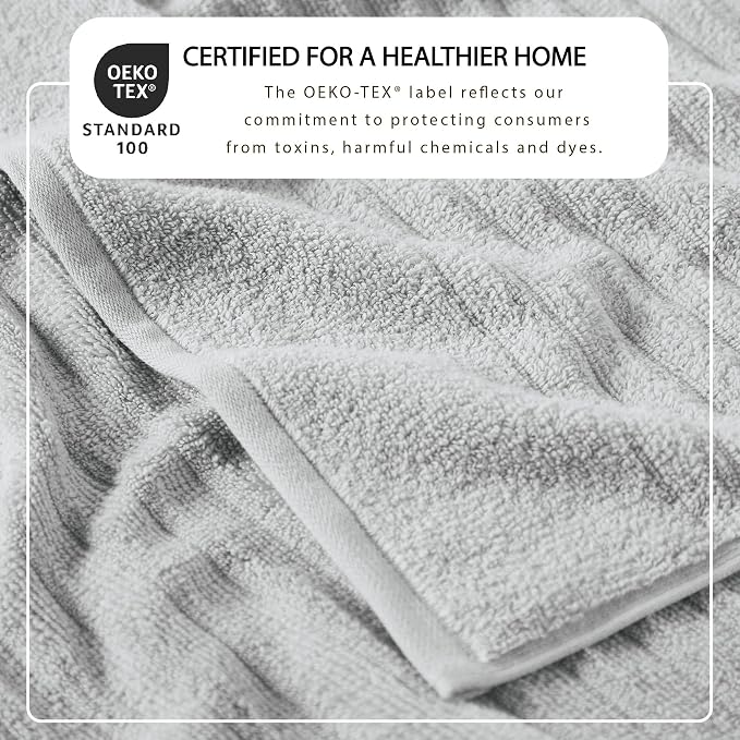 Great Bay Home 2 Pack Bath Sheet Set - 100% Cotton Towel Set - Absorbent & Quick-Dry Oversized Towels for Bathroom (Light Blue)