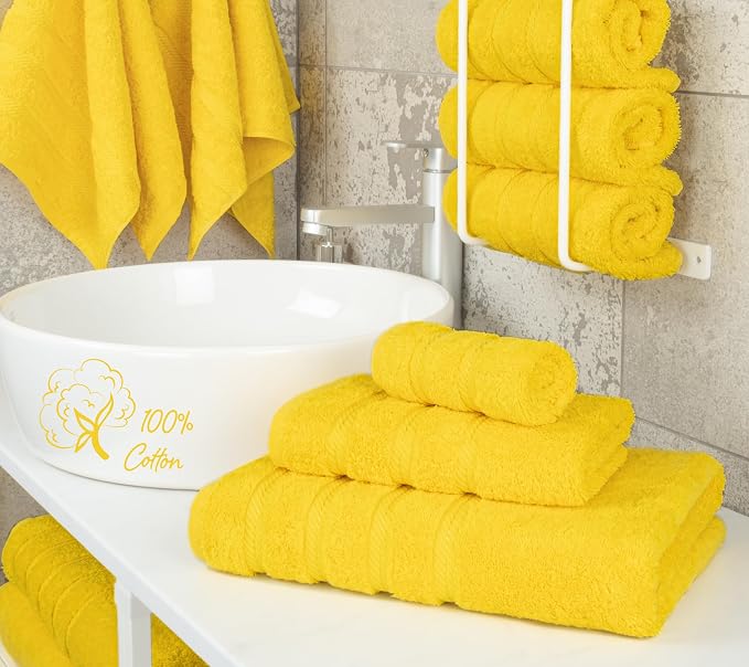 American Soft Linen 100% Cotton Luxury Turkish Towels, 3 Piece Towel Set | Soft Absorbent Quick Dry OEKO Tex Standard 100 Certificated Durable Machine Washable Breathable Premium Hotel Quality