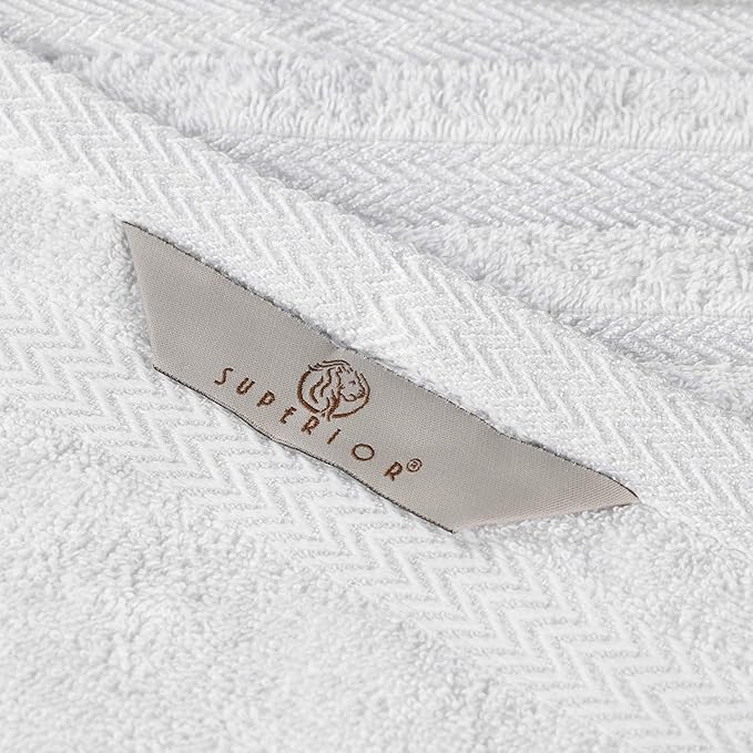 Superior Cotton Bath Sheet Set, Oversized Large Plush Soft Absorbent Body Towel, Shower, Spa, Hotel, Pool, Bath Basics, Home Essentials, Luxury, Fluffy, Quick Dry, Hays Collection, Set of 2, White