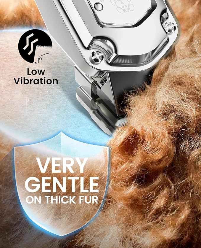 oneisall Professional Dog Grooming Clippers for Thick Hair | 4 Metal Combs,Stainless Steel Blades,Rechargeable Cordless,Low Noise,4H Runtime,IPX7 Waterproof,LED Display,676PRO