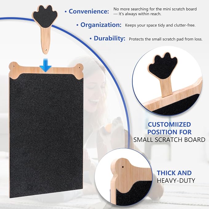 Dog Scratch Board Large Scratching Pad Multi-Functional Trimming Tool Alternative to Dog Nail Clippers and Pet Grinders Pet Nails Care for Dogs&Cats,Interactive Grooming Tool