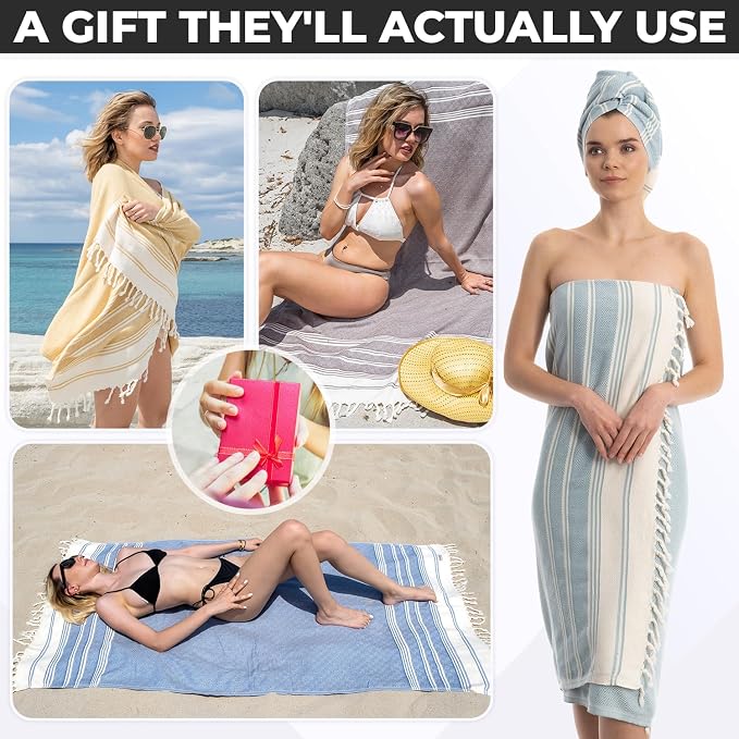 DEMMEX Organic Diamond Turkish Bath & Beach Towel | 100% Oeko-TEX Certified Cotton, Ultra-Soft, Quick-Dry, Lightweight, Compact & Oversized Luxury Peshtemal Towel, Prewashed, 71"x36", Denim Blue