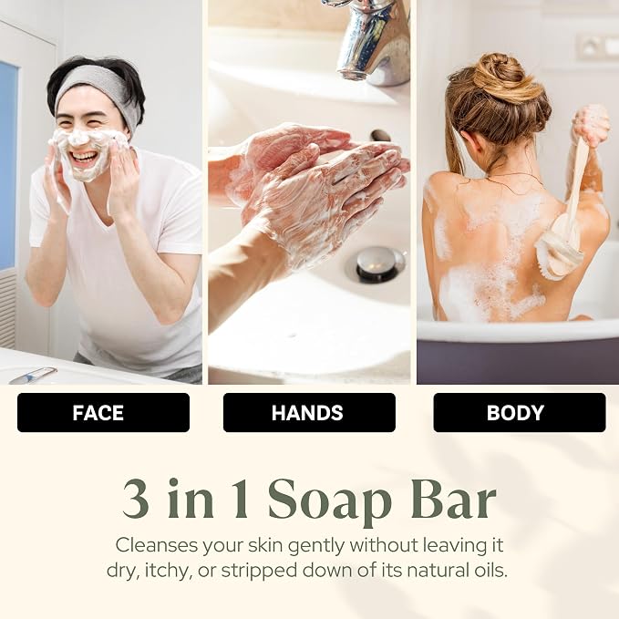 Wavertree & London Noir Scented Natural Soap Bar, 7oz Moisturizing French Triple Milled Soap Bar for Women & Men Enriched with Organic Shea Butter, Pure Bath & Body Soap (1 Bar)