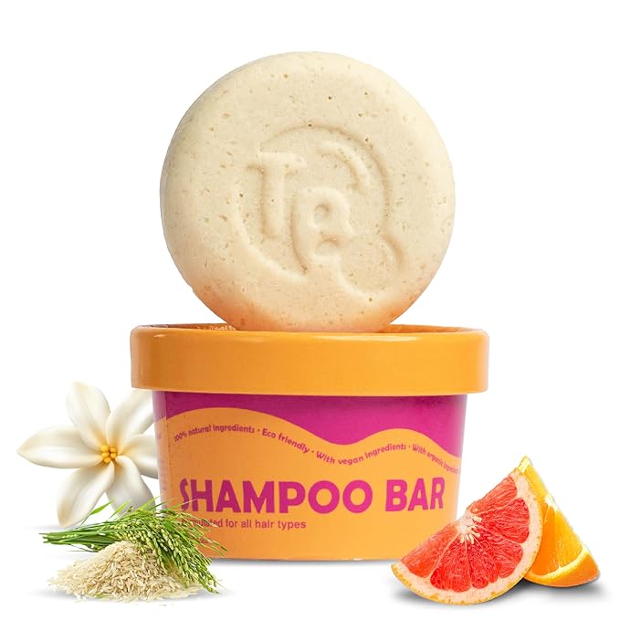 Tree Bottle Pro-Vitamin B5 + Citrus Shampoo Bar for Frizz Control - Natural Shine & Softness - Shampoo for Women and Men - Free of Parabens & Sulfates - Made in USA - 4.5oz