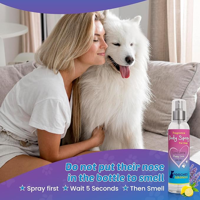 Natural Dog Cologne – Premium Deodorizing & Refreshing Grooming Spray for Dogs and Puppies – Long-Lasting Scent to Revitalize Coat & Skin – 8 fl oz (Pack of 6)