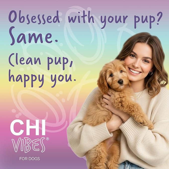 CHI Vibes for Dogs Soothing 2 in 1 Dog Shampoo and Conditioner Sensitive Skin Cleanser Dog Deodorizer for Puppies and Adults Vegan pH Balanced Gluten Paraben Free Made in USA 12 FL OZ Grooming