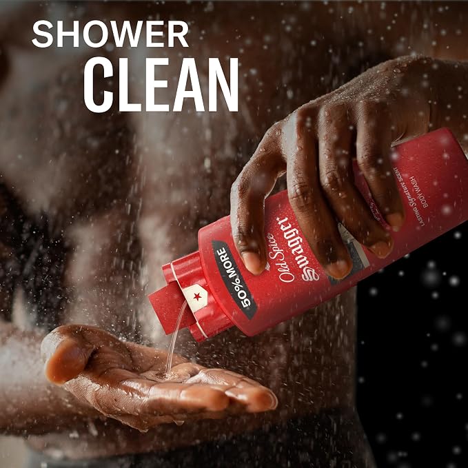 Old Spice Refreshing Body Wash for Men, 3X Defense, 24/7 Shower Fresh with Long Lasting Scent, Red Collection, Swagger with Cedarwood Scent, 24 oz (Pack of 4)