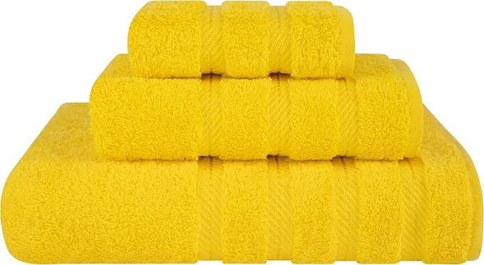 American Soft Linen 100% Cotton Luxury Turkish Towels, 3 Piece Towel Set | Soft Absorbent Quick Dry OEKO Tex Standard 100 Certificated Durable Machine Washable Breathable Premium Hotel Quality