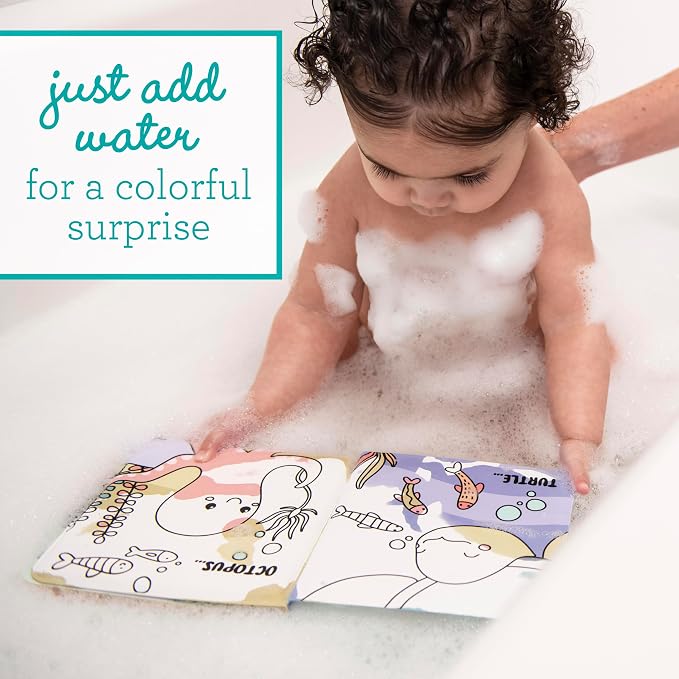 Infantino Bath Book Reusable Color Reveal Ocean Theme