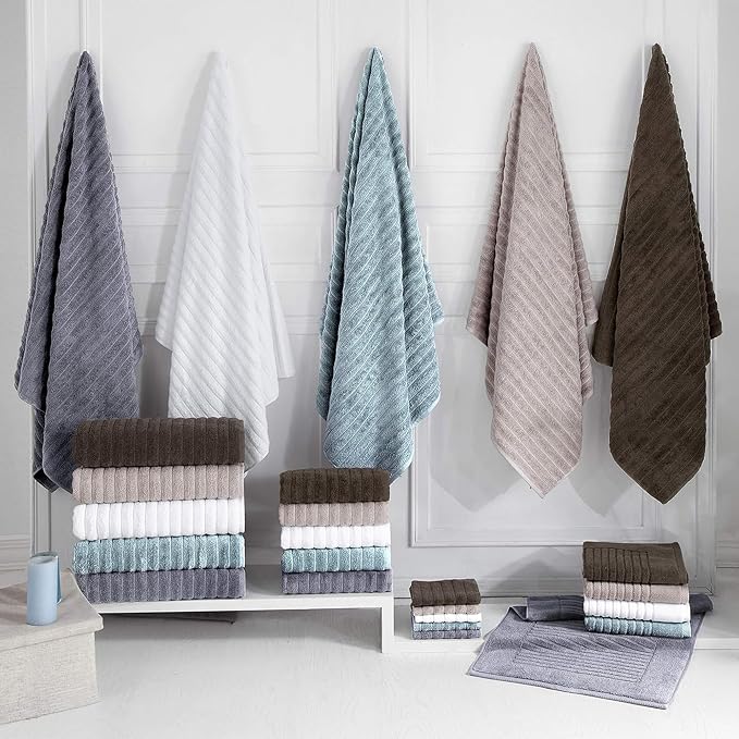 Classic Turkish Towels CTT Luxurious 100% Turkish Cotton Washcloths 6 Pack, Highly Absorbent & Quick Dry, Face Towels Wash Cloths for Hotel, Spa & Gym | 13"x13" (Grey)