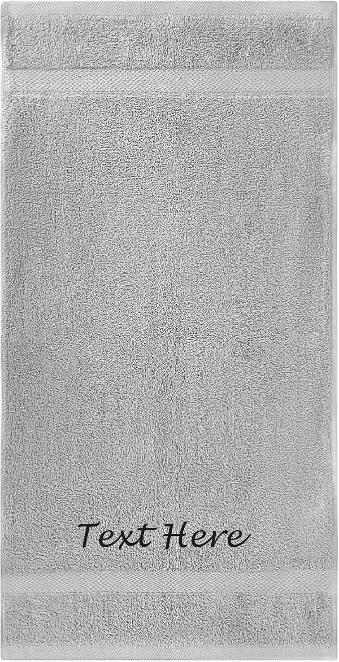 Personalized Bath Sheets Towels for Adults 30"x60" - Highly Absorbent & Super Soft Turkish Cotton Bath Towels for Bathroom, Gym and Hotels - Extra Large Bath Towels - Light Grey Bath Sheet