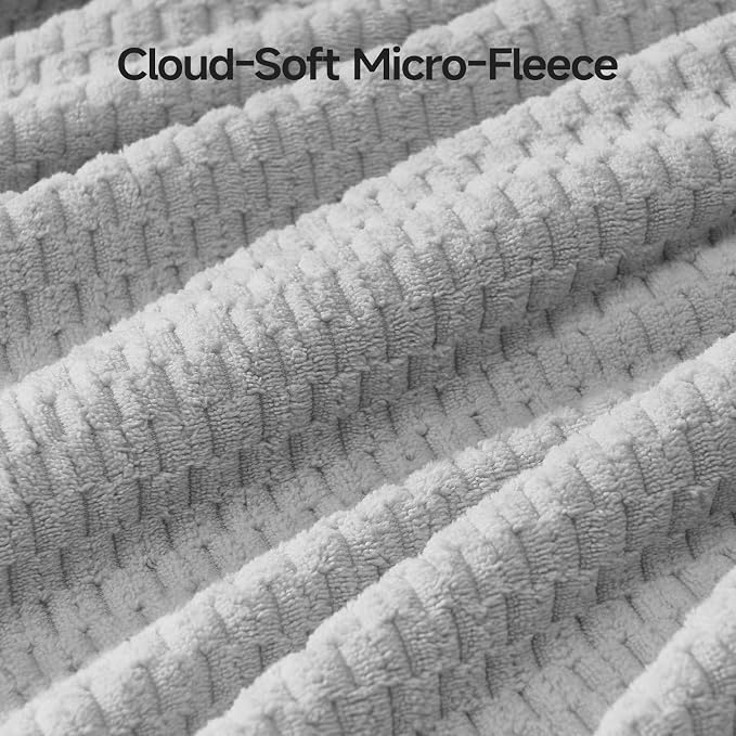 ecolook Microfiber Towel Set of 6, Gray | Ultra-Soft & Oversized, Absorbent & Quick-Drying | 2 Bath Sheets, 2 Hand Towels & 2 Washcloths