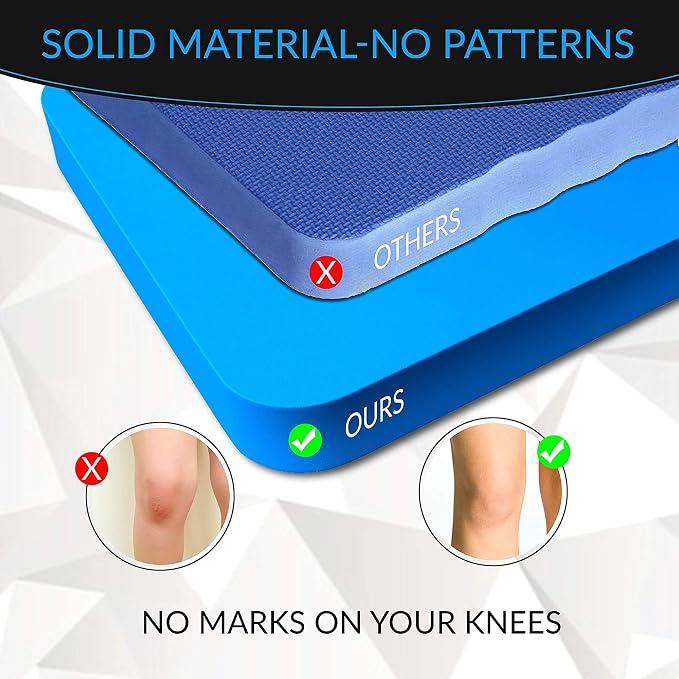 Premium Thick Kneeling Pads Bath Floor Kneeler for Baby, Knee Pad Cushion for Pool | Thickest, Most Comfortable Foam Mat Kneeler for Yoga & Exercise,Waterproof (12.5"x17.8"x2, Blue)