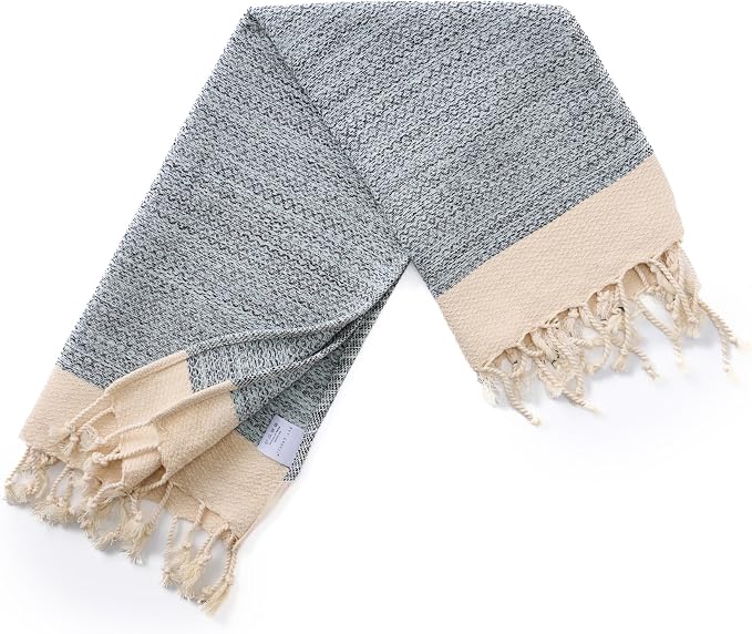 BAY LAUREL Turkish Hand Towel – Pack of 2 | Soft & Absorbent Decorative Towels for Bathroom, Hand, Face, Hair, Gym, Yoga, SPA, Kitchen & Tea | Boho Decor (Mint, Diamond 15x26 Inches (Set of 2)
