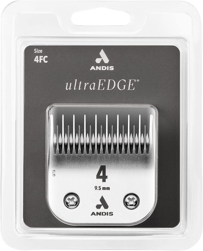 Andis 72625 Carbon-Infused Steel UltraEdge Dog Clipper Blade, Size-4 Skip-Tooth, 3/8-Inch Cut Length