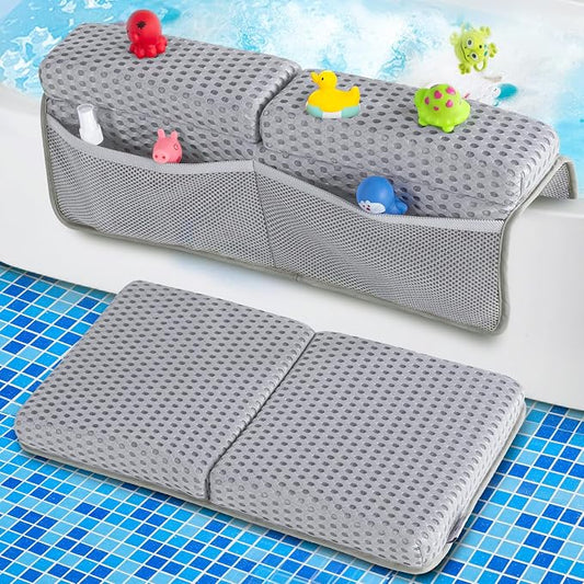 OS OMYSTYLE Baby Bath Kneeler Pad Set, Light Grey