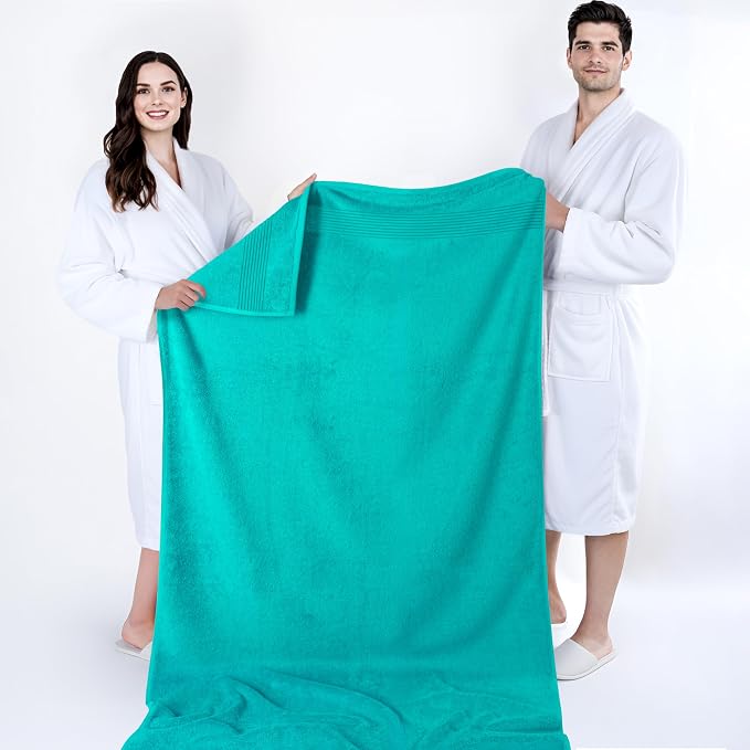 Cotton Paradise 100% Cotton Hand Towels, 2 Piece 35x70 Hand Bath Towels, Turquoise