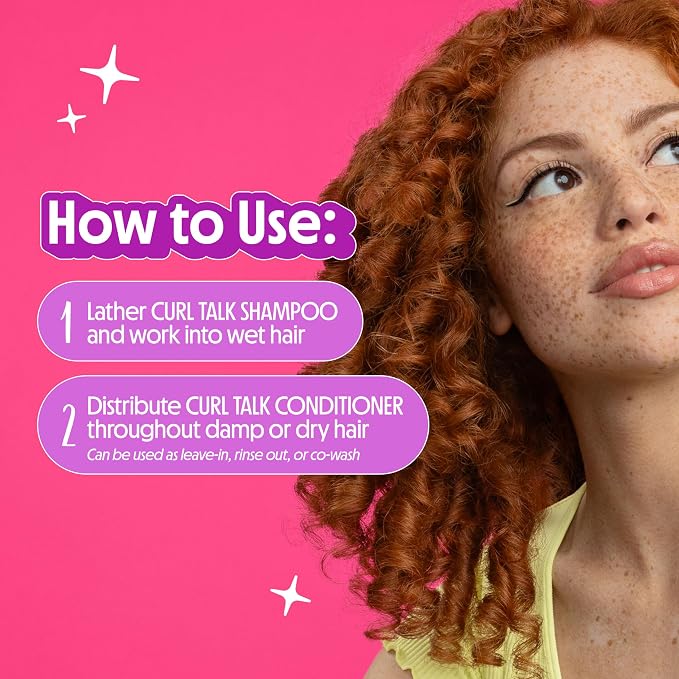Not Your Mother's Curl Talk Shampoo and Conditioner Set for Curly Hair - (2 Pack) 12 fl oz - Shampoo and Conditioner for Women with All Curl Types - Cleanse & Hydrate Curly Hair - Control Frizz