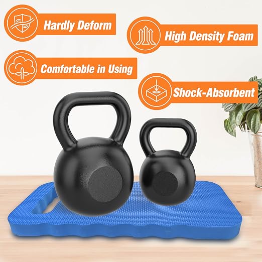 Gardzen Garden Kneeling Pad, EVA Foam Kneeler Pad for Gardening, Baby Bath, Yoga, Pilates, Exercise, 16" x 8" x 1", Blue, 6 Pack
