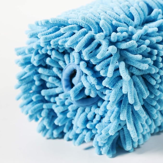 Patas Lague Absorbent Dog Towel for Drying Dogs Large, 35''x15'' Extra Large Microfiber Quick Drying Pet Bath Towel with Hand Pockets, Machine Washable Pet Shammy Blue