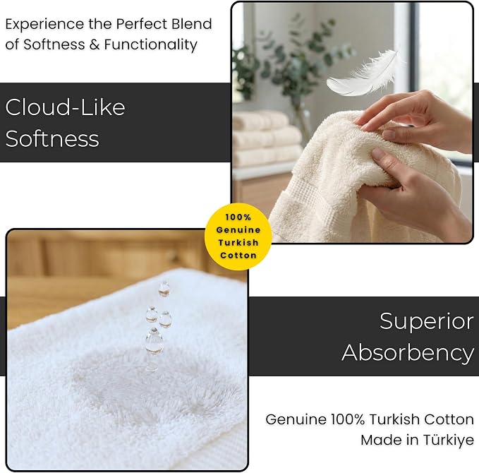 SALBAKOS 2-Piece 100% Turkish Cotton Extra Large Bath Towel 35x70 inch | Premium Hotel Quality Bath Sheet Towels | Thick, Soft, Absorbent, Oversized Bath & Beach Towels (Gray, 2 Bath Sheets)