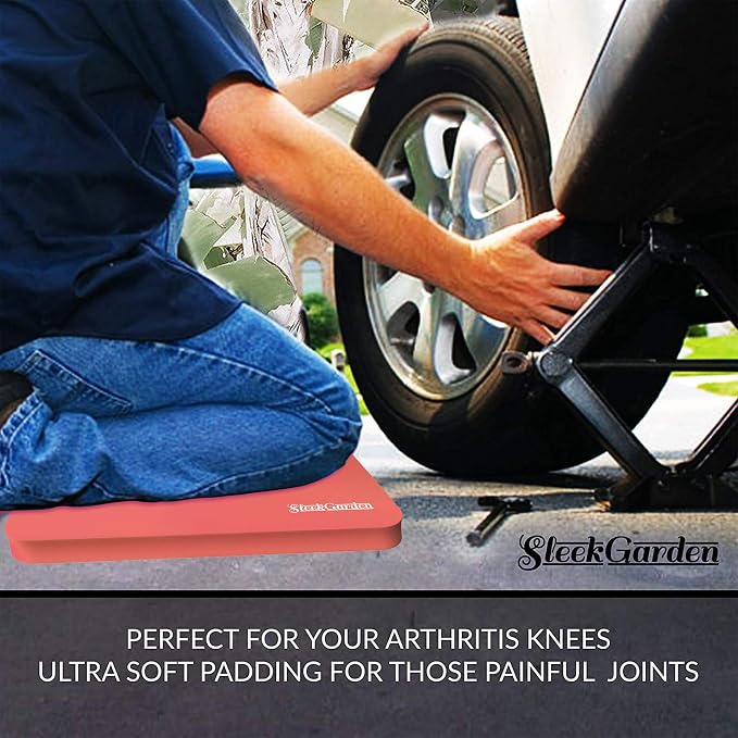 Premium Thick Kneeling Pads Bath Floor Kneeler for Baby, Knee Pad Cushion for Pool | Thickest, Most Comfortable Foam Mat Kneeler for Yoga & Exercise,Waterproof (12.5"x17.8"x2, Peach)