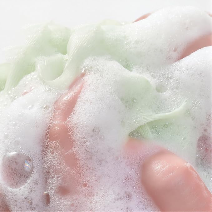 Loofah Sponges for Shower,Exfoliating Cleaning Bath Loofa Body Scrubber Balls for Women Men Washing(1 pcs, Mint)