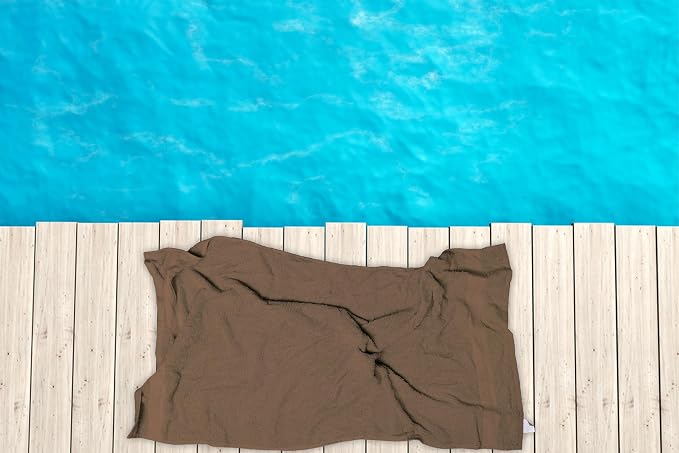 Bath Towels Pack of 6 – 24" x 48" – 100% Cotton Terry, Soft, Quick-Dry & Highly Absorbent – Chocolate Brown Towels for Bathroom, Spa, Gym, Hotel, Pool & Everyday Use