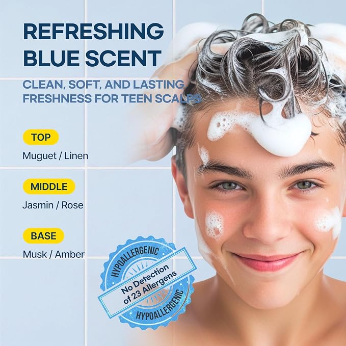 TS GD Shampoo for Boys with Oily Scalp, Sweat, Itchy, Flakes and Odor, Sulfate and Silicone Free Scalp Cleanser For Oil Balance and Build Up Care, Korean Hair Care 14.1 fl oz 400ml
