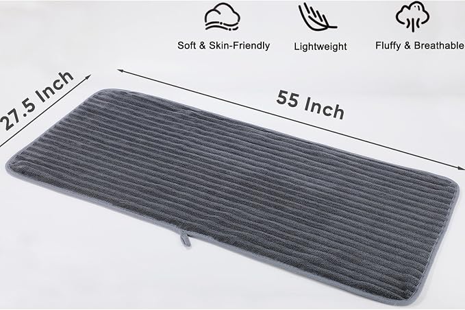 Luxury 2-Piece Quick-Dry Bath Towel Set 27.5X 55 Inches – Ultra Soft Microfiber for Bathroom, Bar, Pool, Gym & Travel – Elegant Twill Design