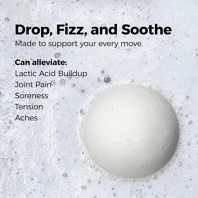 Muscle Rehab Epsom Salt Bath Bombs for Sore Muscles (8 Pack, 2x4) | Magnesium Recovery Soak with Arnica for Post-Workout Muscle Recovery & Relaxation | Eucalyptus, Turmeric & Essential Oils