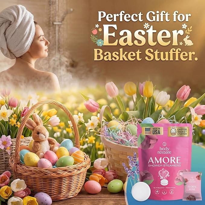 Body Restore Bath Bombs Aromatherapy 15 Pack – Birthday Gifts for Women, Men, Easter Basket Stuffers, Stress Relief, Relaxation, Self Care – Rose Shower Steamers