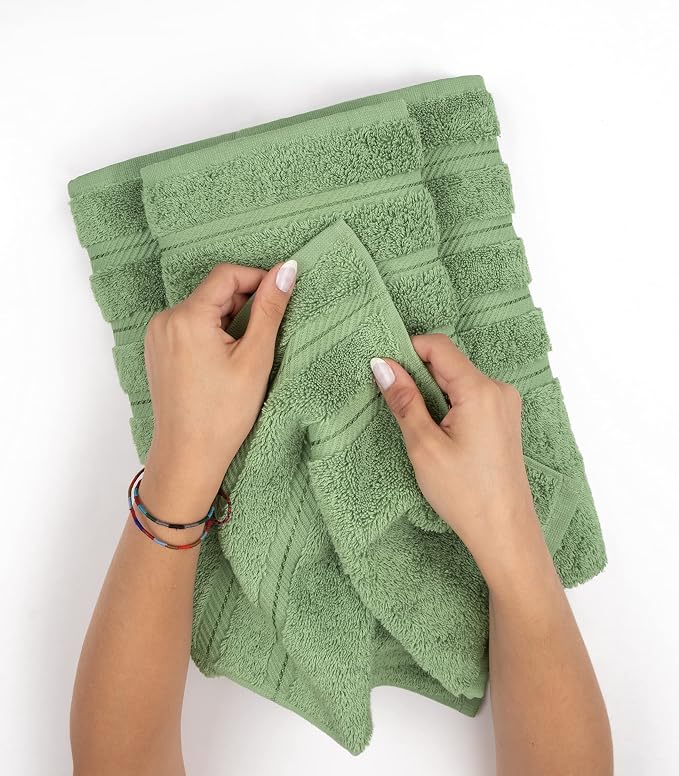 American Soft Linen 100% Cotton Luxury Turkish Towels, 6 Piece Towel Set | Soft Absorbent Quick Dry OEKO Tex Standard 100 Certificated Durable Machine Washable Breathable Premium Hotel Quality