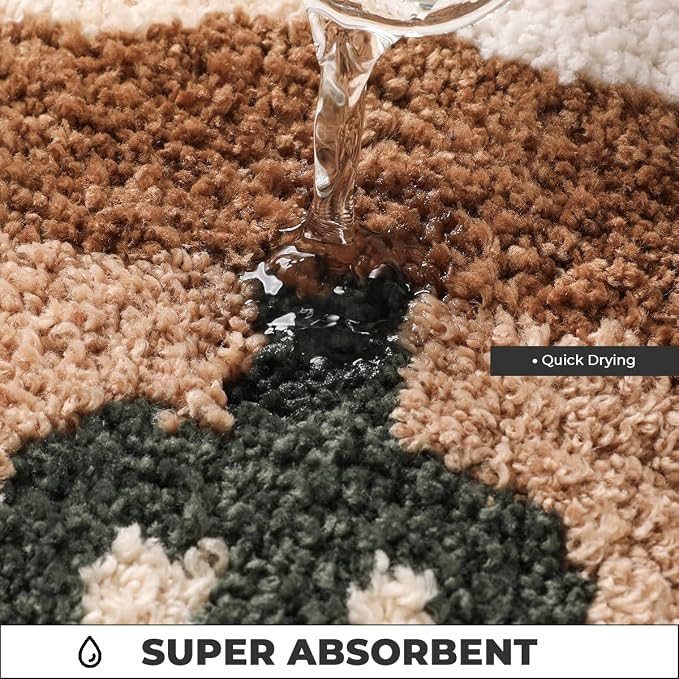 Luxury Bath Mat Super Absorbent and Non Slip Bathroom Rug Forest Mat Machine Washable Soft Microfiber Rug for Dining Room, Living Room and Tub (Deserts, 31"x20")