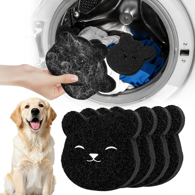 Pet Hair Remover for Laundry (4PCS), Reusable Lint Remover That Works in Washer & Dryer, Hair Catcher for Dog and Cat Hair, Lint, Debris on Clothes, Pet Beds – Eco-Friendly Alternative to Lint Rollers