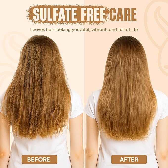 INFINA ESSENTIALS Caffeine Biotin Shampoo and Conditioner Set | Hair Thickening & Strengthening | 16 fl oz Each | with Batana Oil & Castor Oil | For Thinning Hair Care | Men & Women