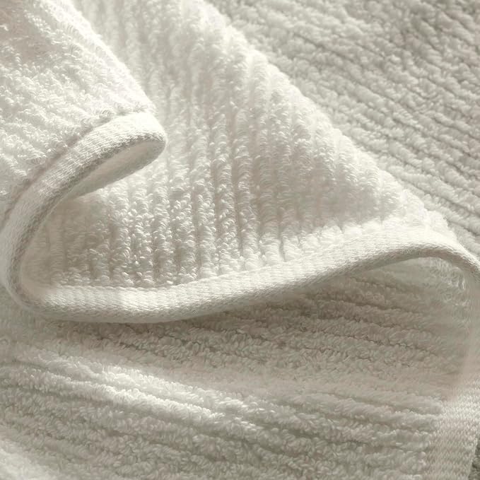 BOLL & BRANCH Turkish Ribbed Bath Towel - Cream - 100% Organic Turkish Cotton - Soft Absorbent Quick Dry Luxury Spa Bath Towel with Ribbed Texture - Durable Sustainable Comfort