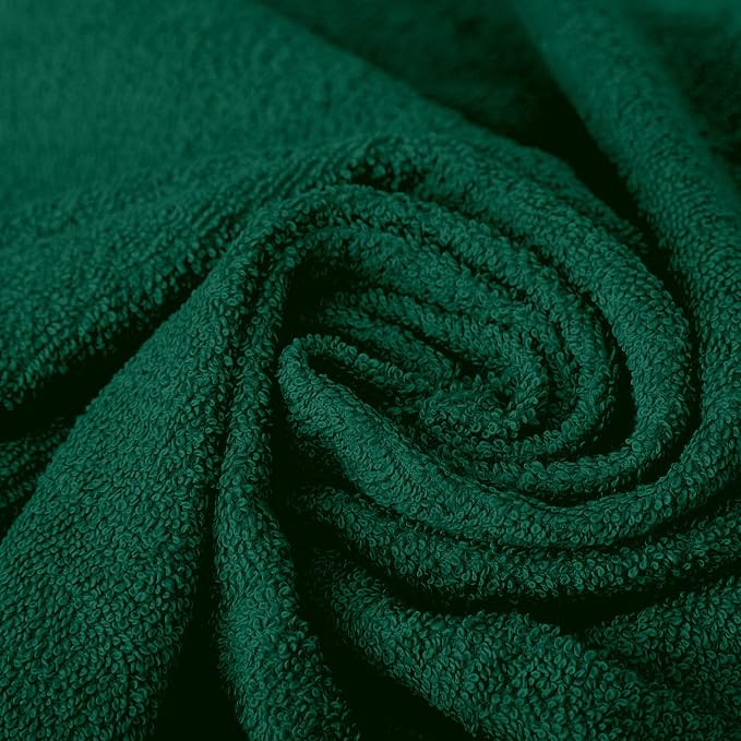 Personalized Towels Set with Embroidered Text - 2 Pack Highly Absorbent & Super Soft Turkish Cotton Bath Sheets for Spa, Gym, Pool and Hotels - 24"x50" Large Bath Towels - Hunter Green Towel Set