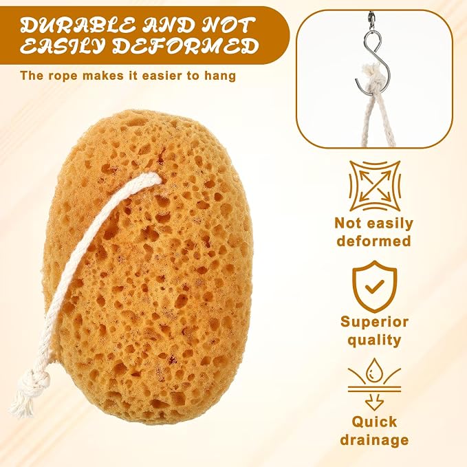 2 Pcs Bath Sponges for Shower, Body Scrubber Sponges, Large Foam Loofah Exfoliating Face Puff for Women Men, Bathroom Accessories