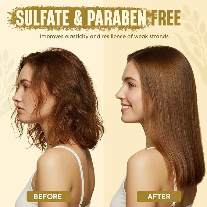 INFINA ESSENTIALS Rice Water Shampoo and Conditioner Set | 16 fl oz Each | with Batana Oil & Ginseng | Rice Shampoo for Repairing Damaged Hair | Strengthening & Thickening Formula