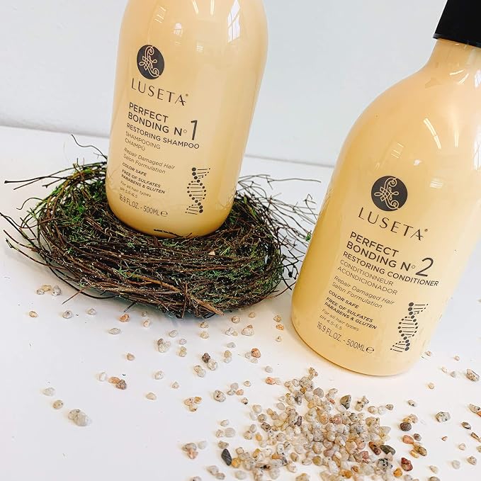Luseta Perfect Bonding Shampoo & Conditioner Set 2x33.8 oz | Strengthening Shampoo and Conditioner, for All Hair Types, Repair Shampoo and Conditioner Set Sulfate & Paraben Free