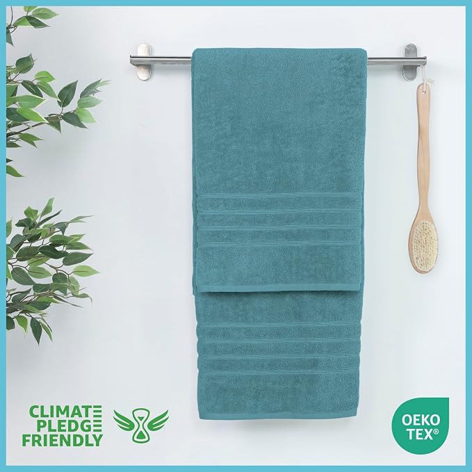 Martex 2-Pack Ultimate Performance Bath Sheet Set, Larkspur Teal, 33" x 65" | 100% Cotton, Extra Large Bath Towels, Super Absorbent, Low-Linting, Supersoft