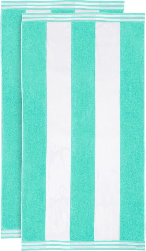 Superior Oversized Beach Towel, Mint (Set of 2)