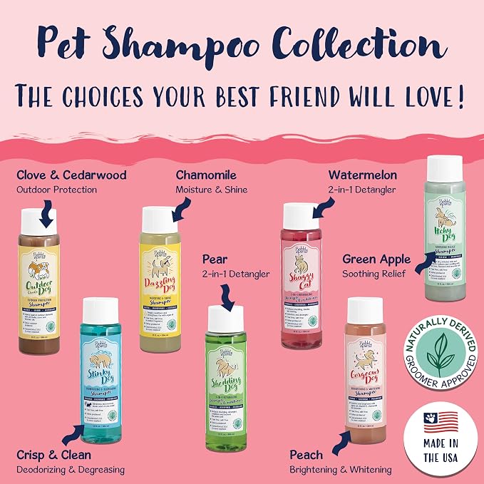 Bobbi Panter 2-in-1 Cat Shampoo & Conditioner – Detangling Natural Formula Reduces Shedding & Matting, Softens Coat, Tear-Free, 10:1 Concentrate, Made in USA, 13 oz