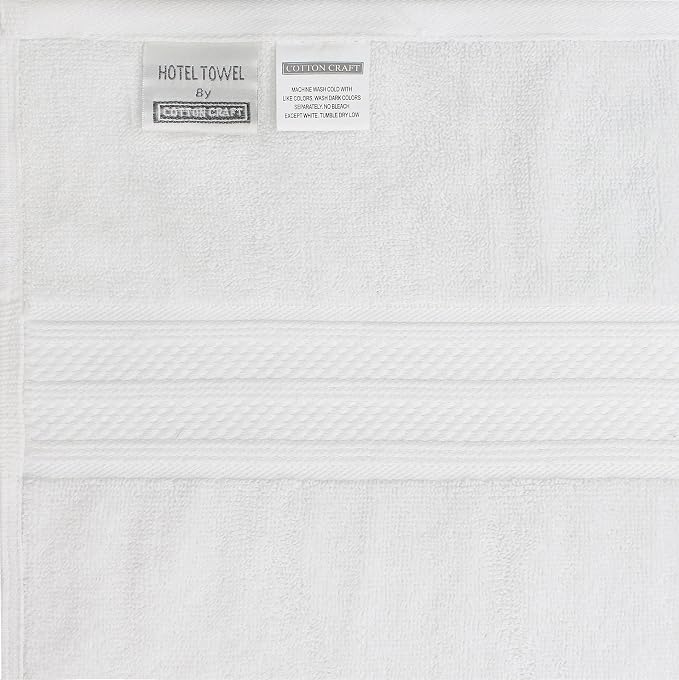 COTTON CRAFT Soft Giant Bath Sheet - 2 Pack Oversized 35x70 Extra Large Luxury Bath Towel - 600 GSM - 100% Ringspun Cotton - Absorbent Quick Dry Bathroom Shower Hotel Spa Towel Sheet - White