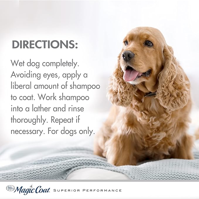 Four Paws Magic Coat Gentle Tearless Dog Shampoo, Soft Breeze Scent, 16 oz | Dog grooming, dog conditioner, with lanolin to moisturize skin & coat, cleanses & strengthens, paraben-free, all coat types