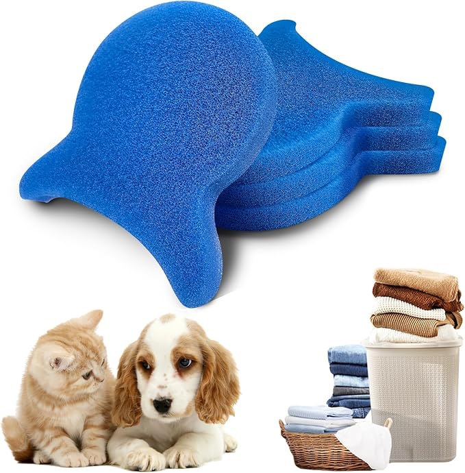 Pet Hair Remover for Laundry, Reusable Dog Hair Remover for Laundry, Lint & Hair Catcher for Clothes, for Washing Machines, Dryers, Bedding and Clothing 4 PCS